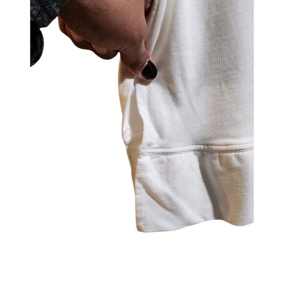 The Drop Amazon Ecru Sweater DRESS Side Slit Vanilla Size Medium Relaxed Casual - Picture 12 of 13